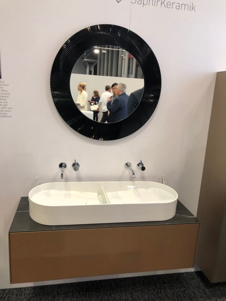 Bathroom black round mirror frame 768x1024