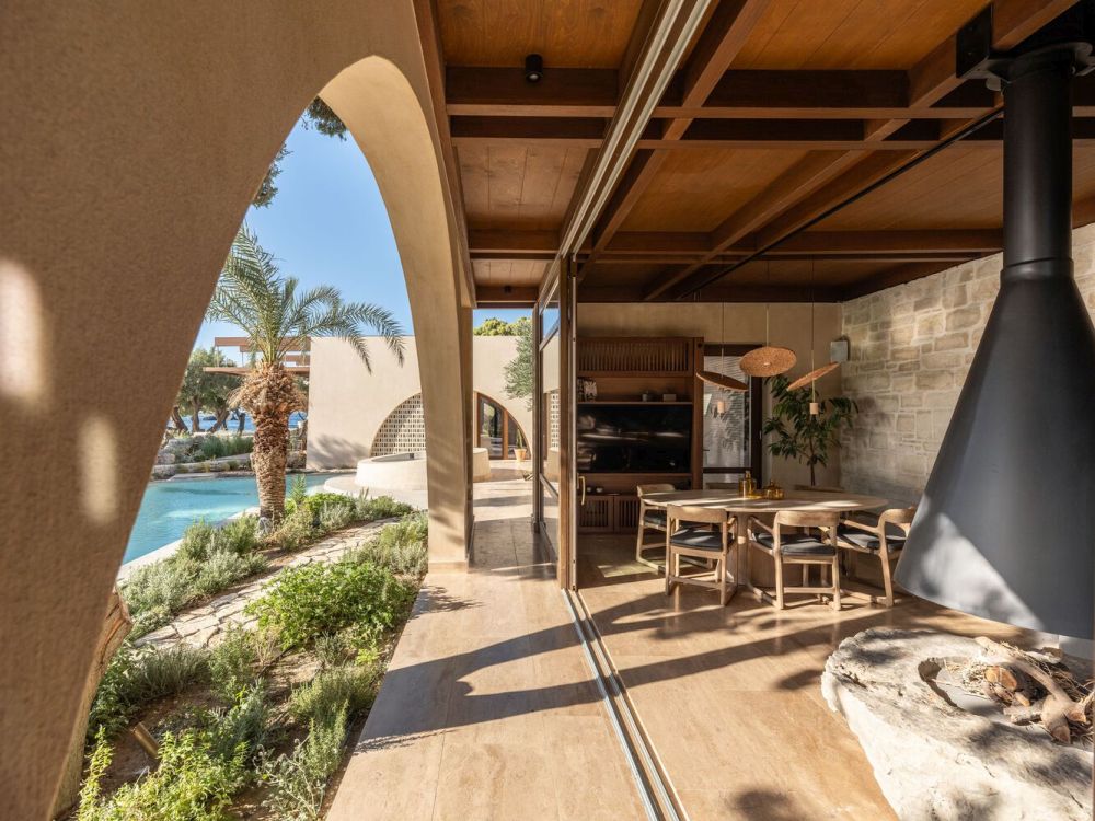 Crete House Villa by Entopos Architects opoen spaces