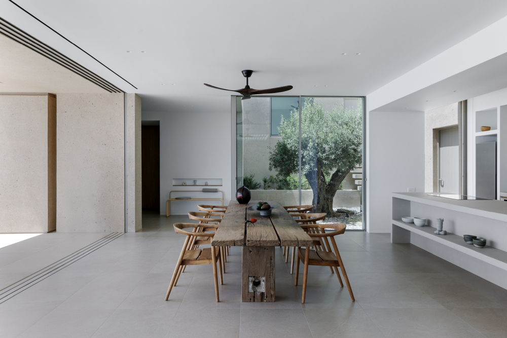 Slot House in Greece old dining table