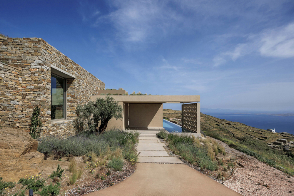 Slot House in Greece panoramic view