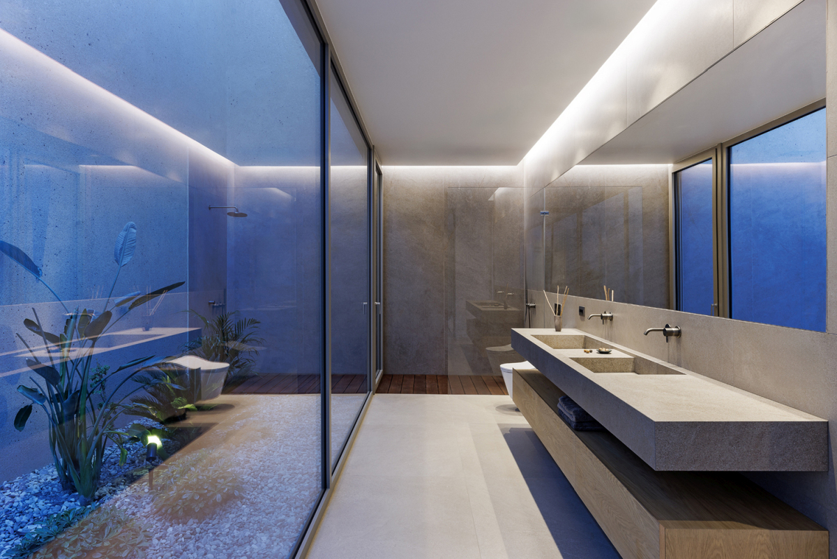 Slot House in Greece spa like bathroom