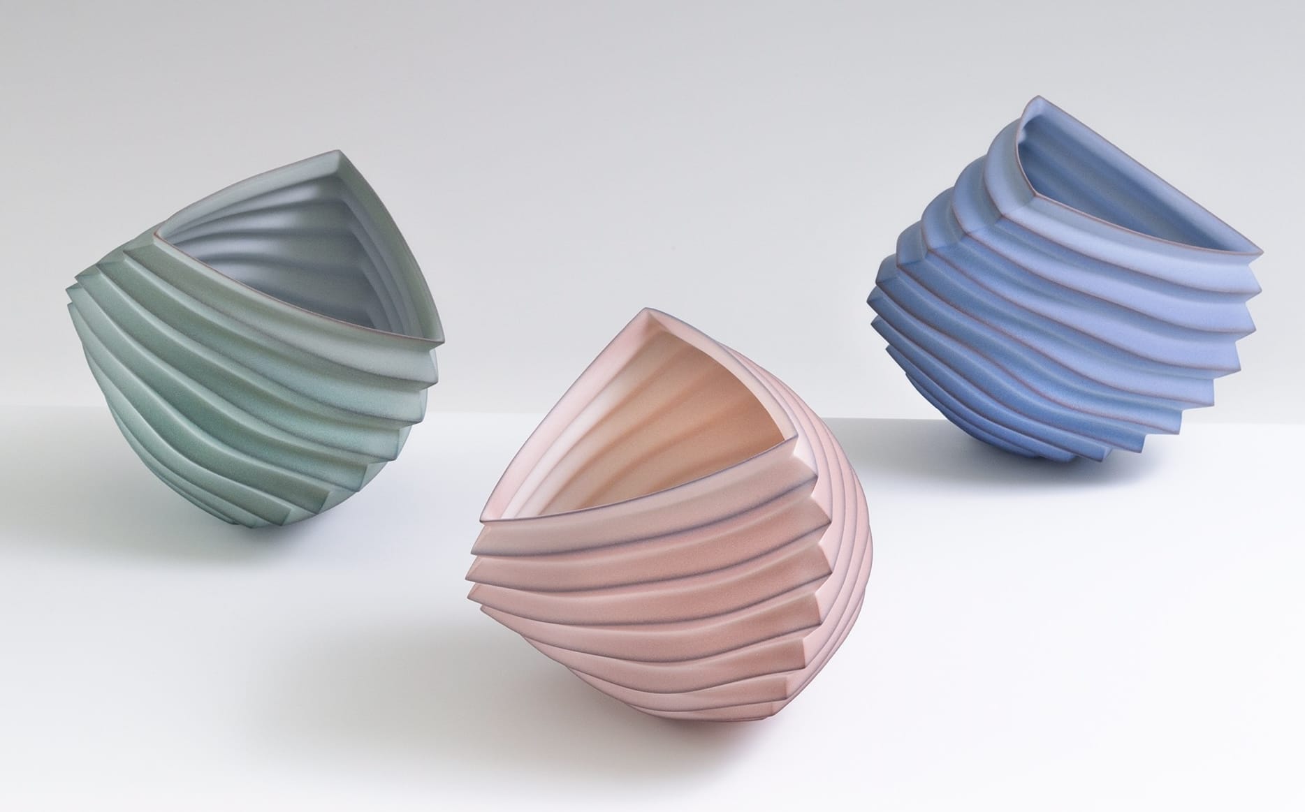 Paper-Thin Porcelain Works by Mark Goudy Balance on Folds Inspired by Origami