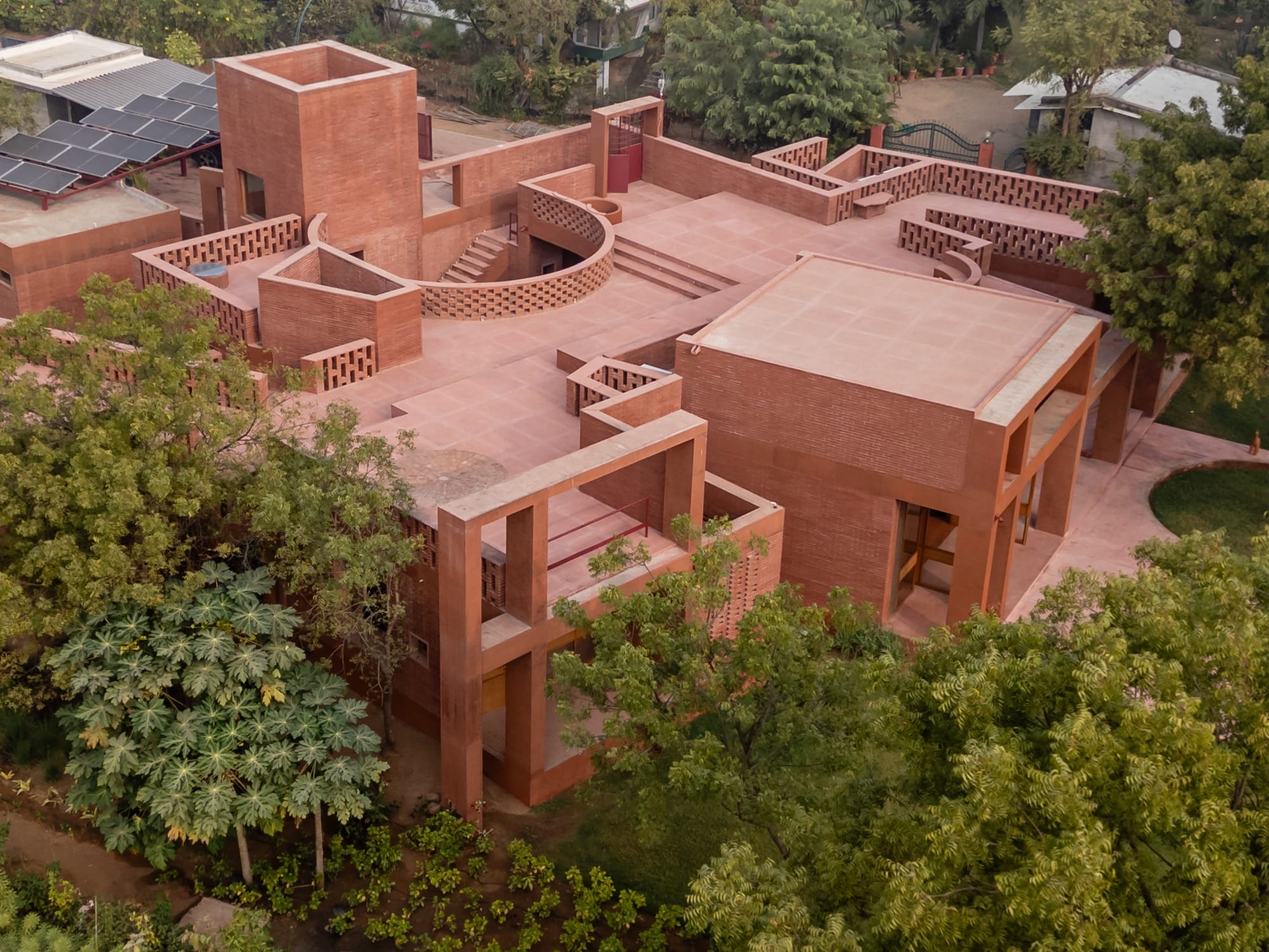 Studio Sangath Designs a Dream Home from Terracotta and Recycled Bricks in India