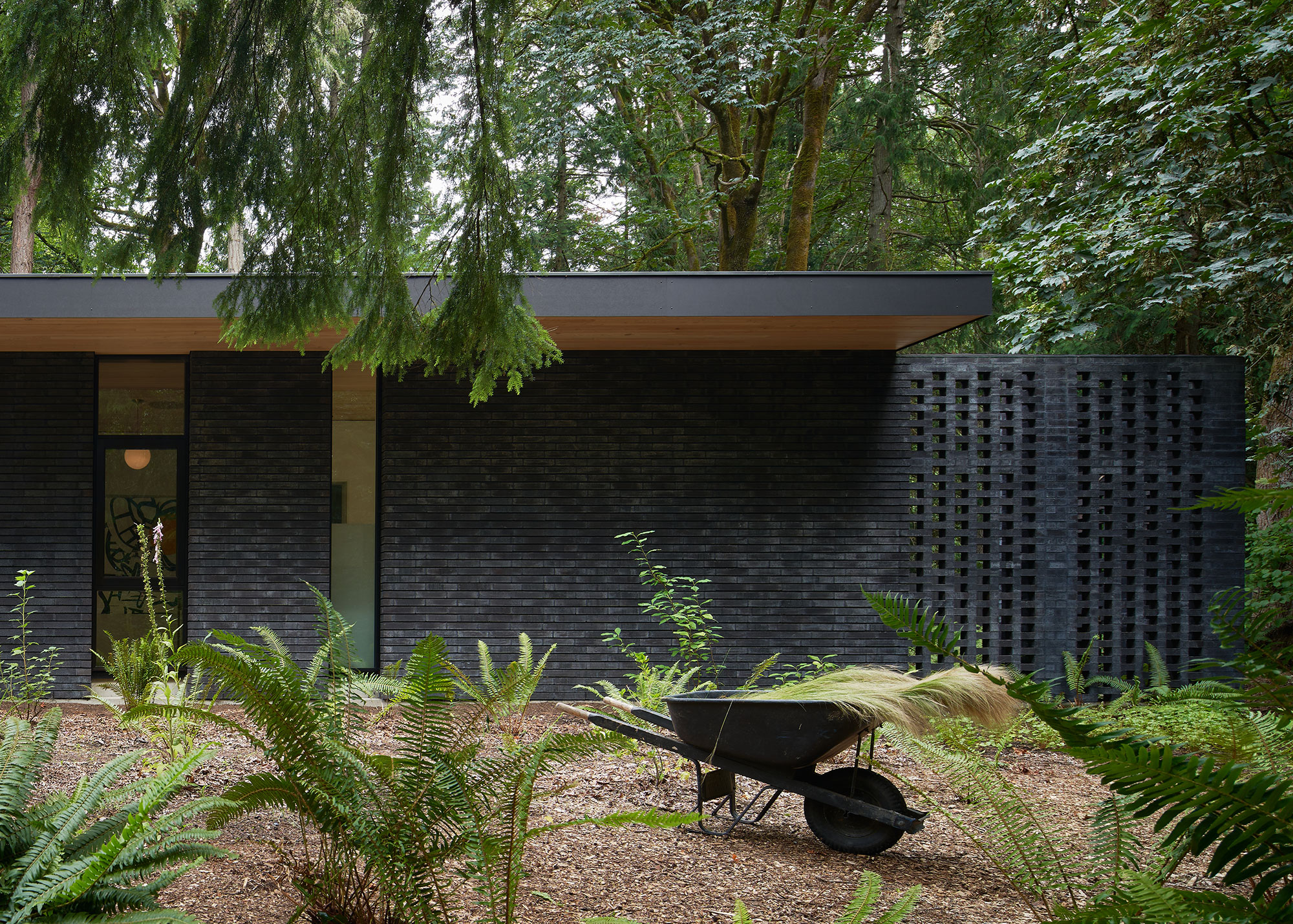 Black Brick House back of the house