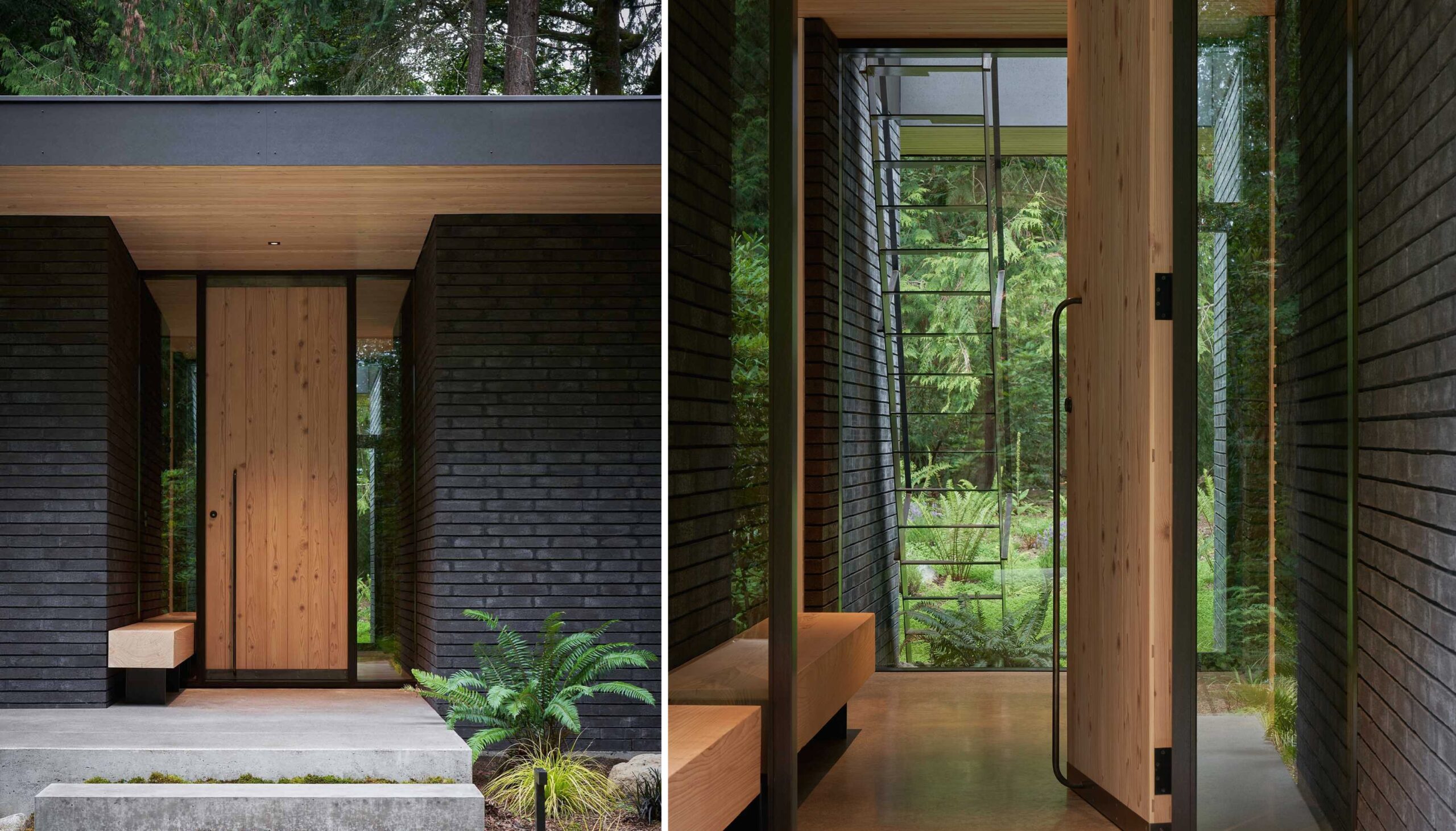 Black Brick House entrance scaled