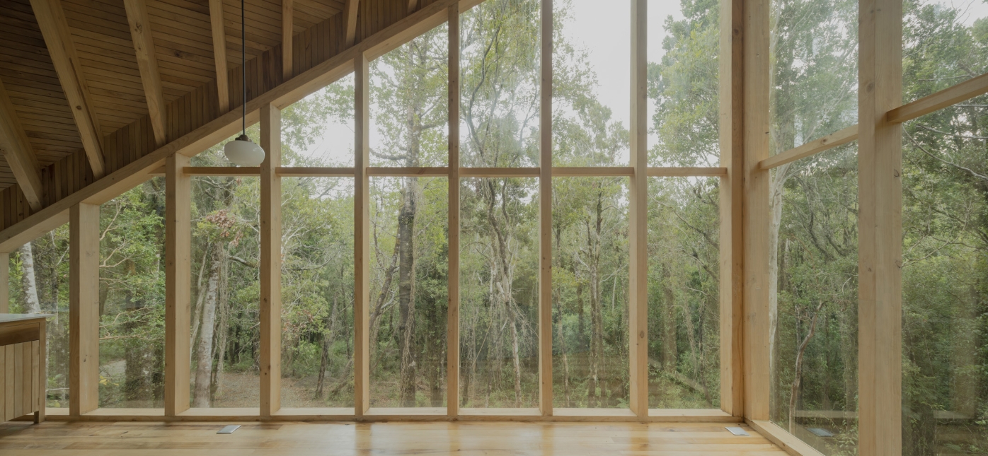 Cabin in Valdivia Chile walls of window