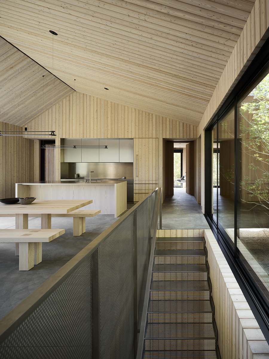 Caju weathered Corten steel house kitchen