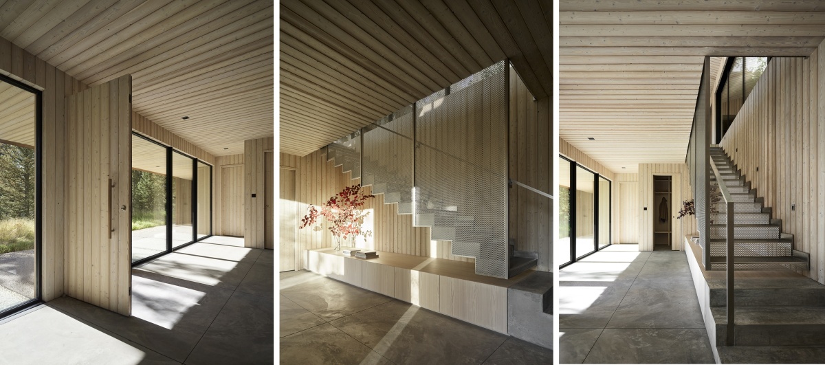 Caju weathered Corten steel house staircase entrance