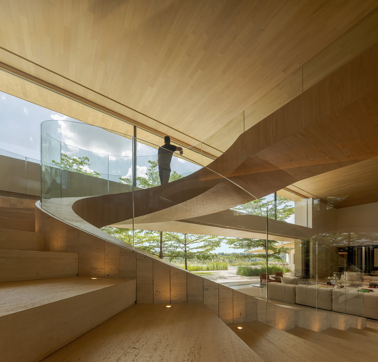 Casa da Baro Interior Glass Balustrade