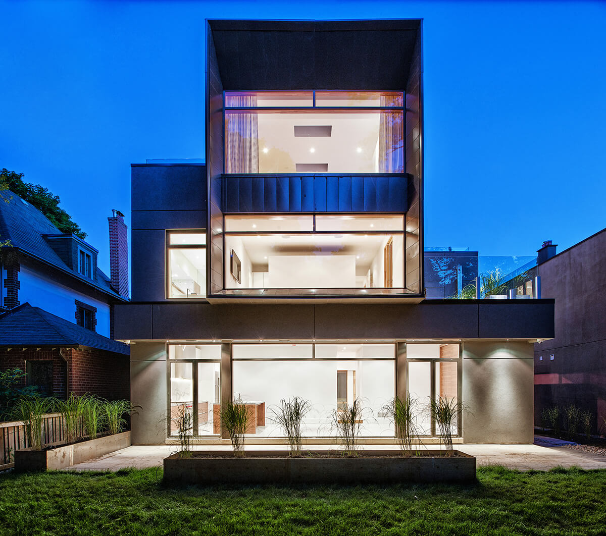 Corten Steel House Facade from Toronto based Tact Design Inc Design