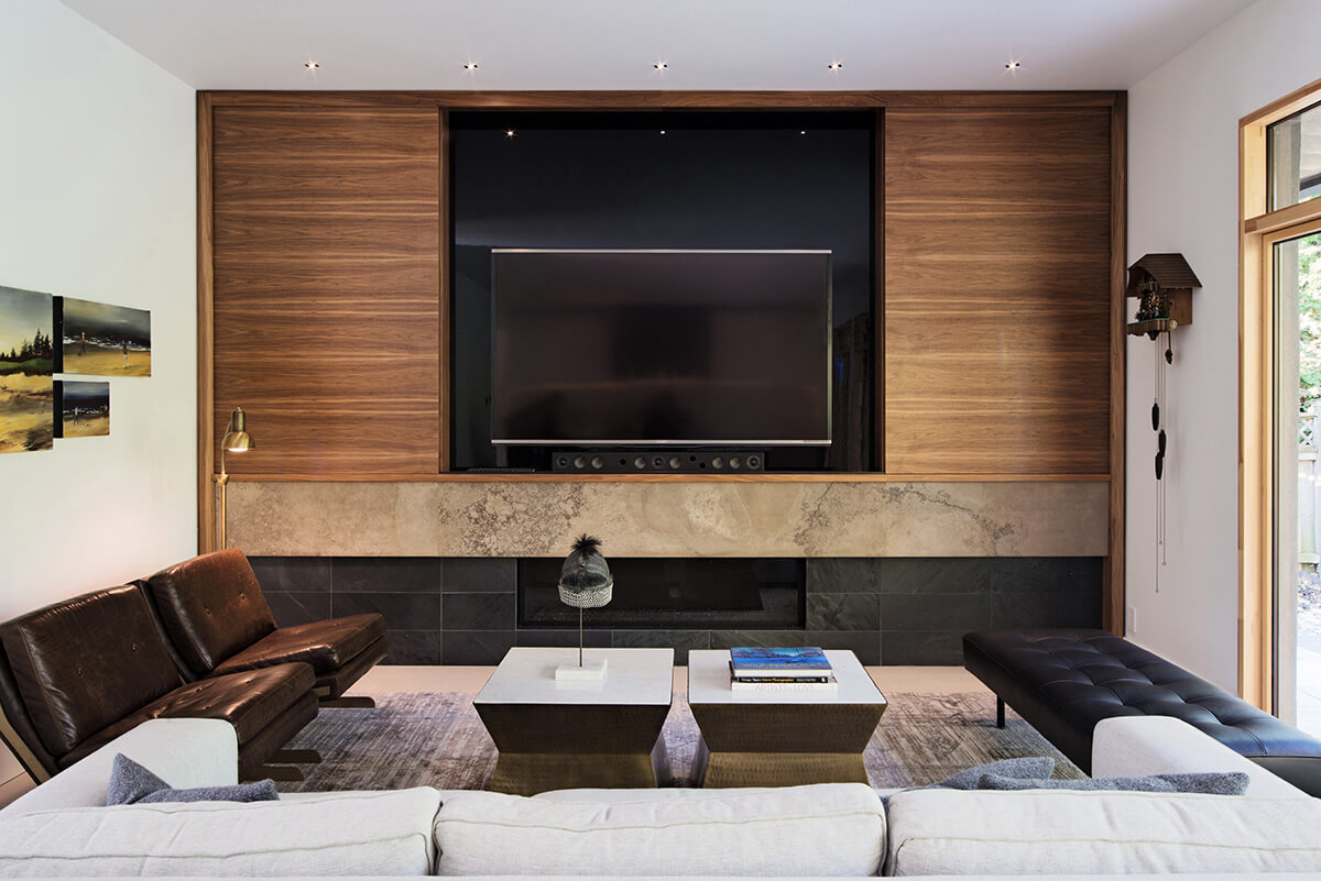 Corten Steel House Facade from Toronto based Tact Design Inc Living Area