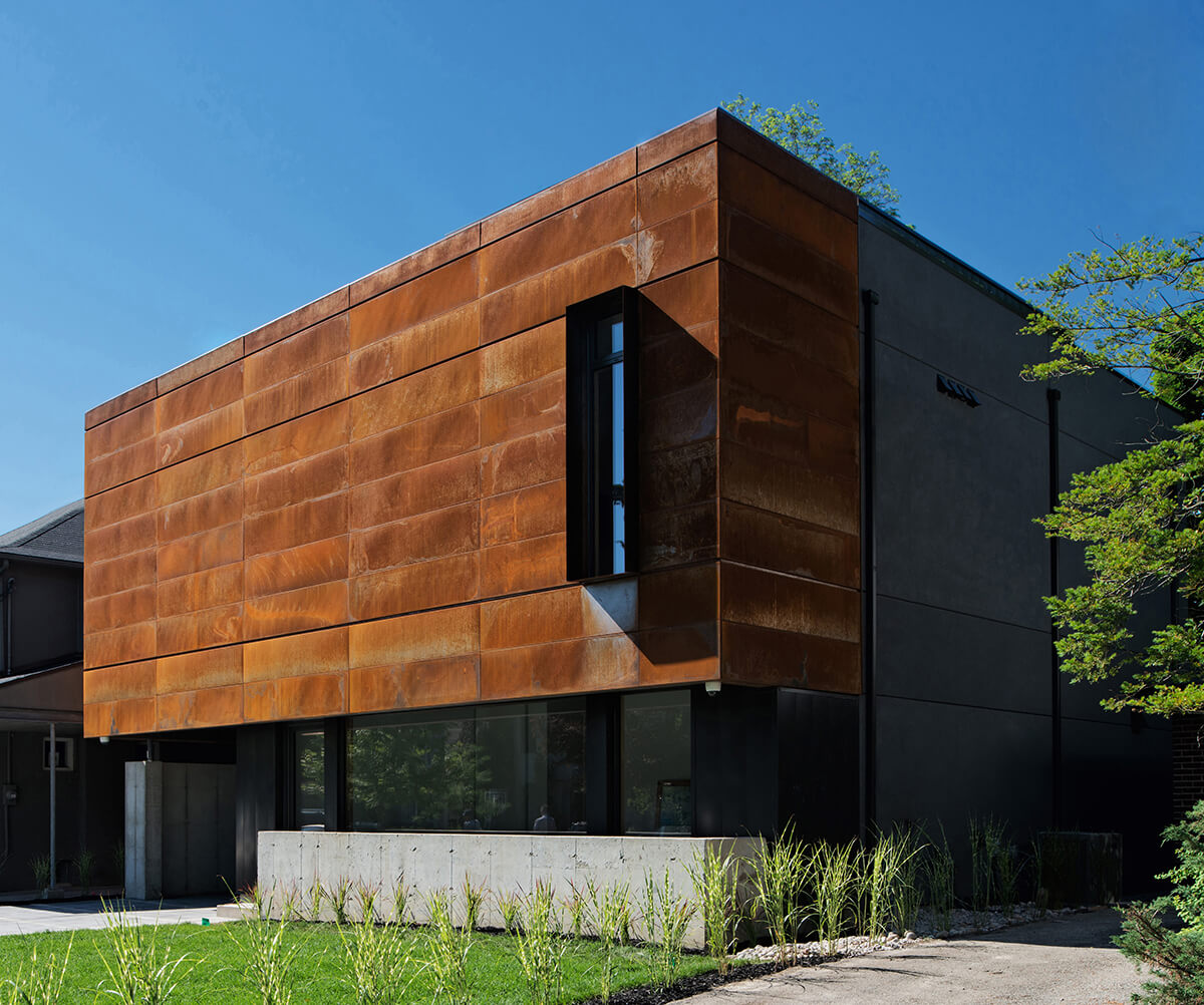 Corten Steel House Facade from Toronto based Tact Design Inc facade