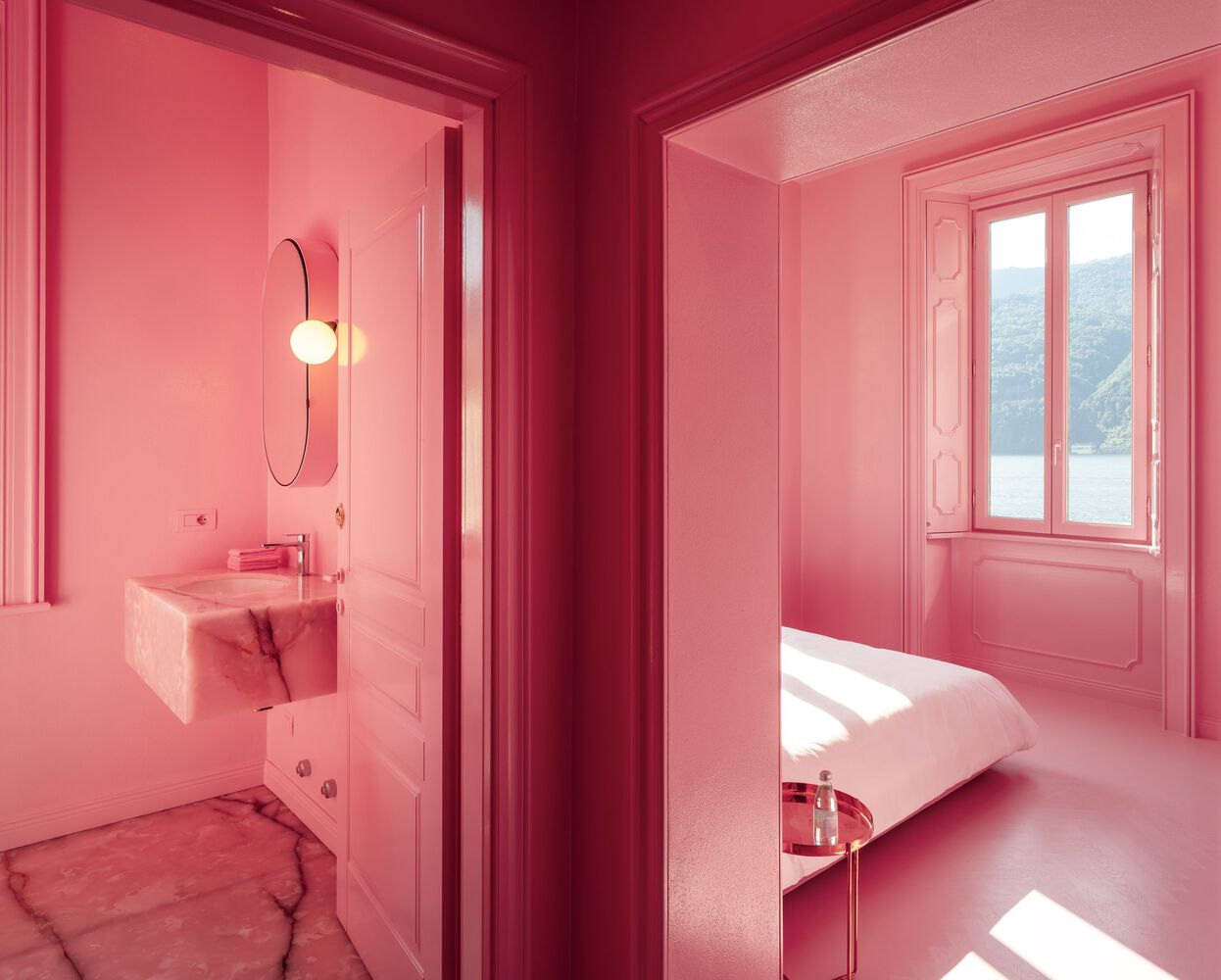 House on Lake Como J Mayer H Architects Homedit com pink