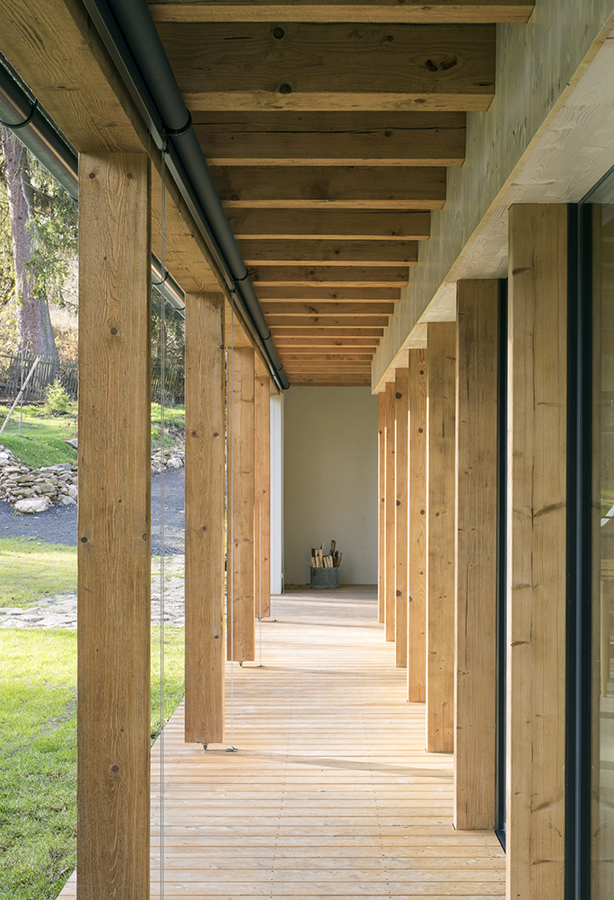 House with a hole Czech republic porch