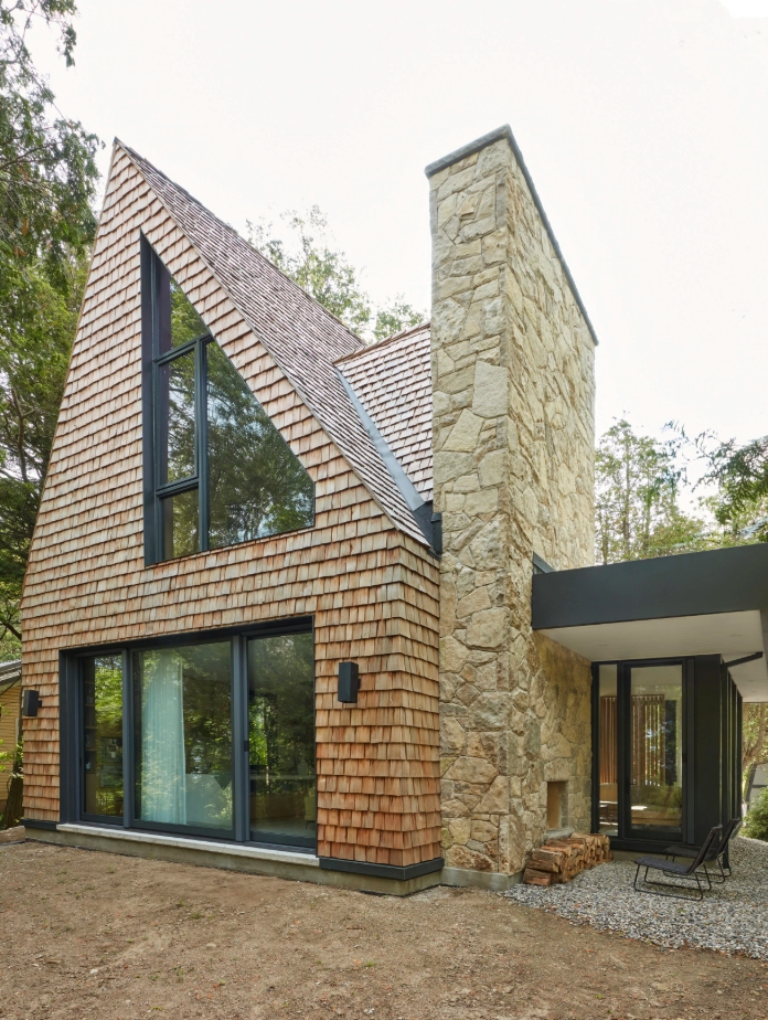 Huron Kinloss Cottage stacked stone