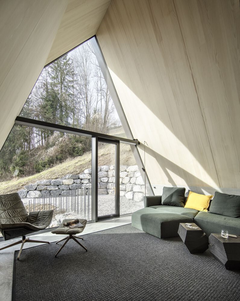 Modern VA House from Sebastian David Buscher wall paneling plywood