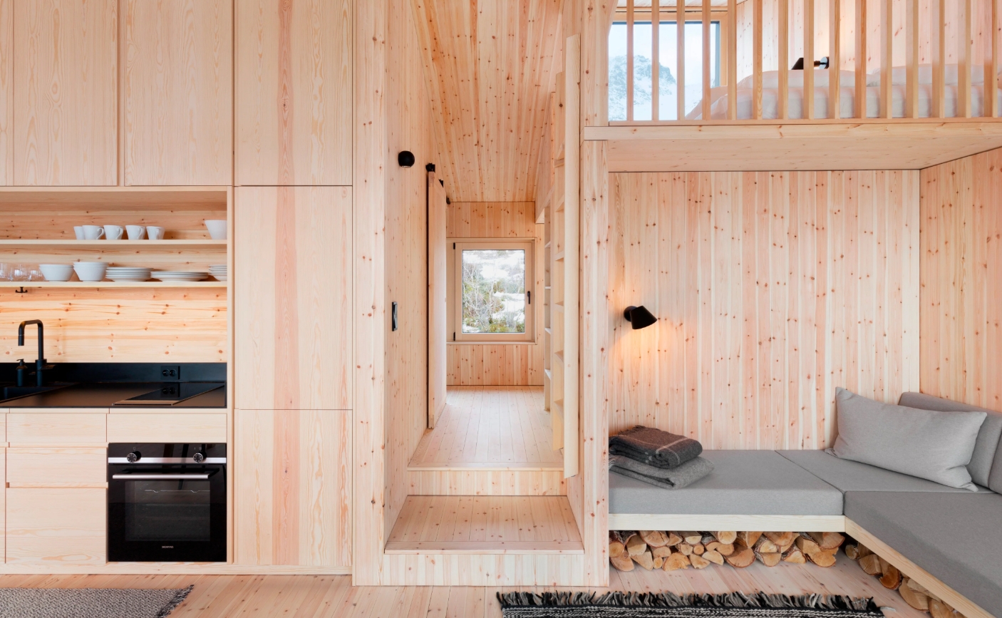 Norway Aurora Cabin Exterior Hallway