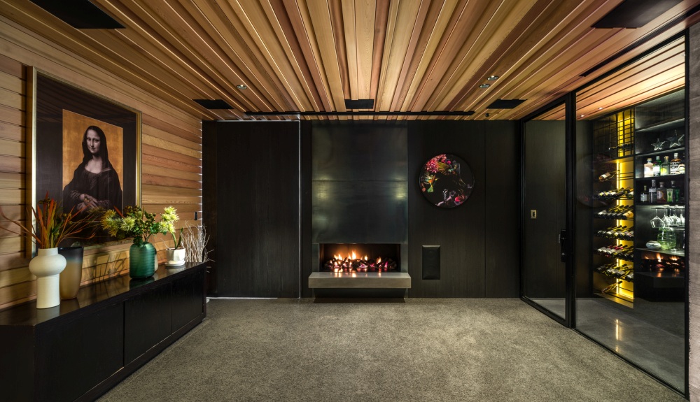 Scarborough Beton Brut House from Young Architects fireplace
