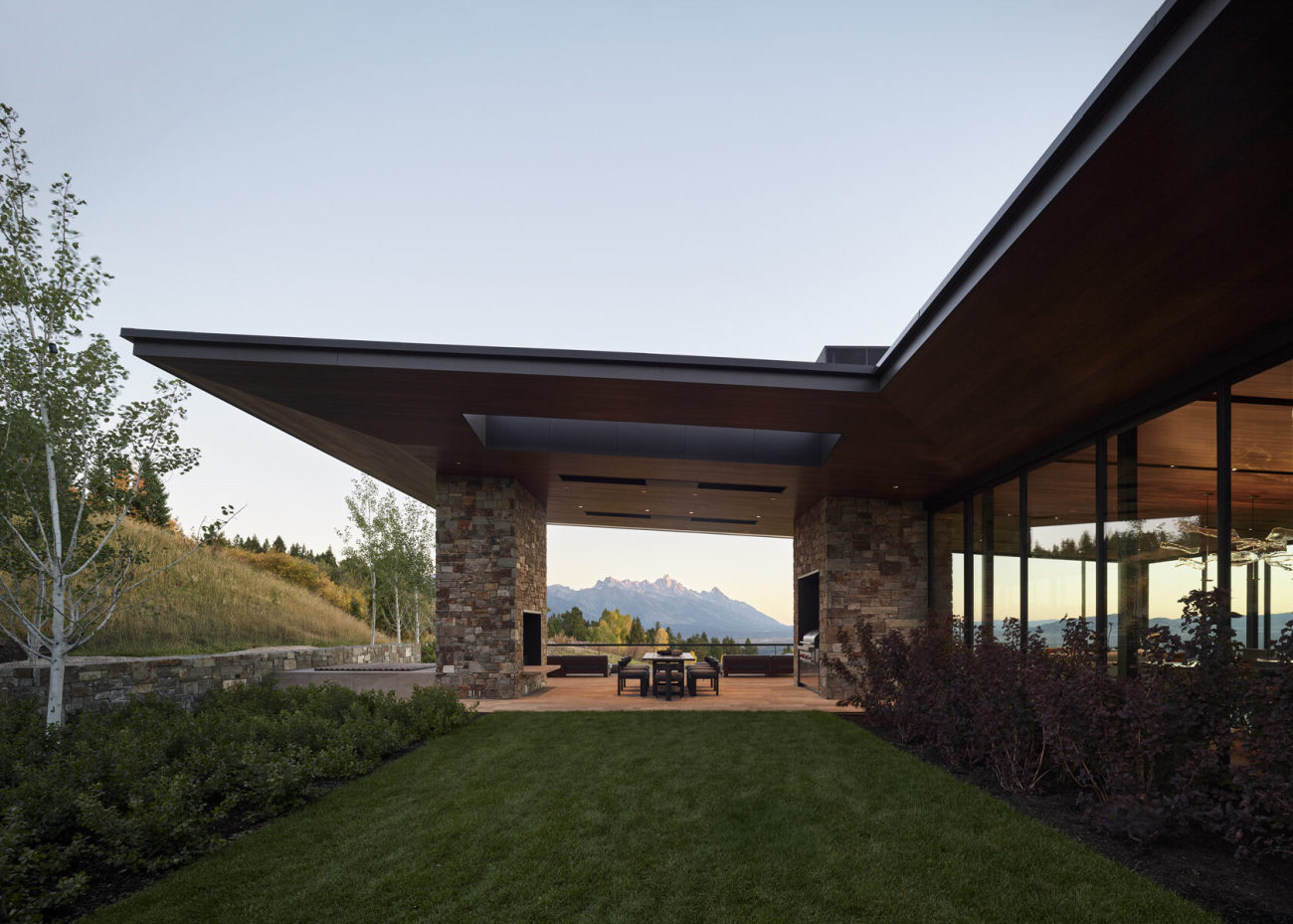 Skyview residence Jackson Wyoming outdoor area