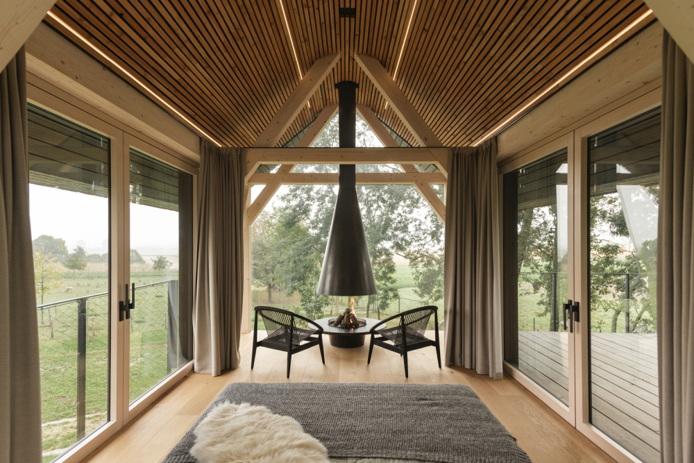 Zen House Architecture Austria Homedit Fireplace