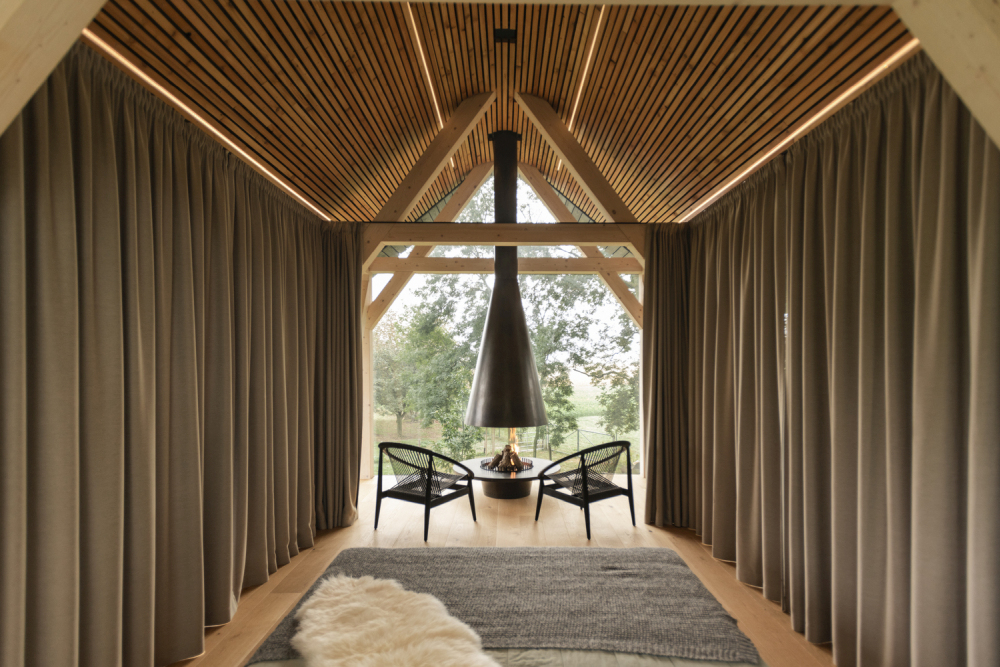 Zen House Architecture Austria Homedit curtains for provacy