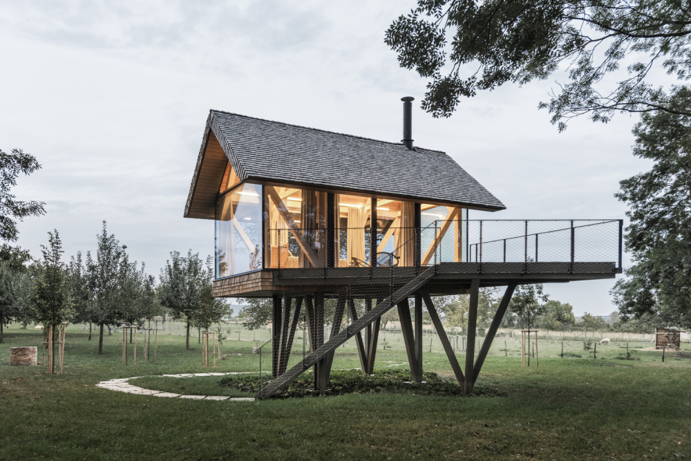 Zen House Architecture Austria Homedit sunset view