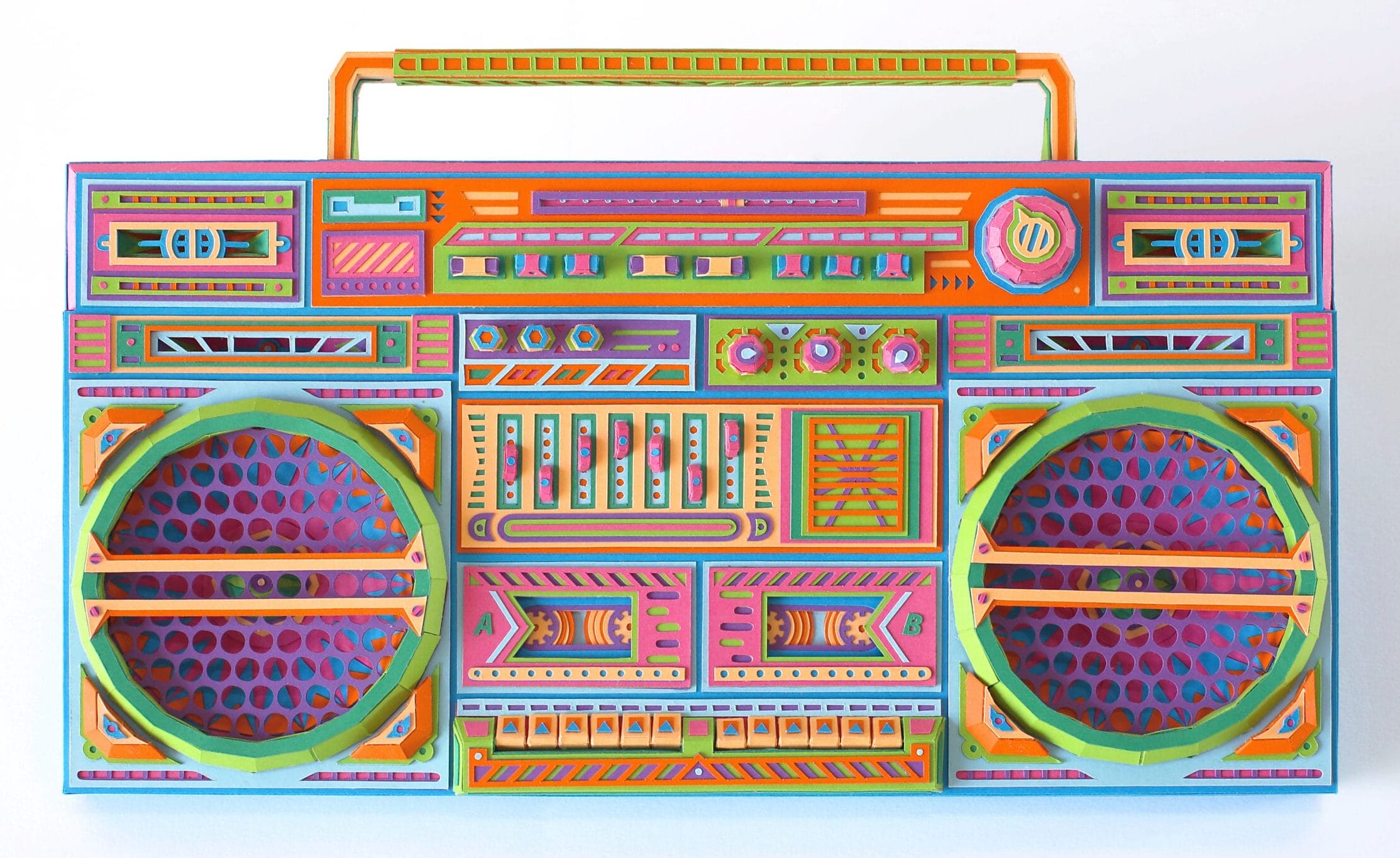 Zim&Zou’s ’80s-Inspired Paper Cassettes and Boombox Radiate with Color