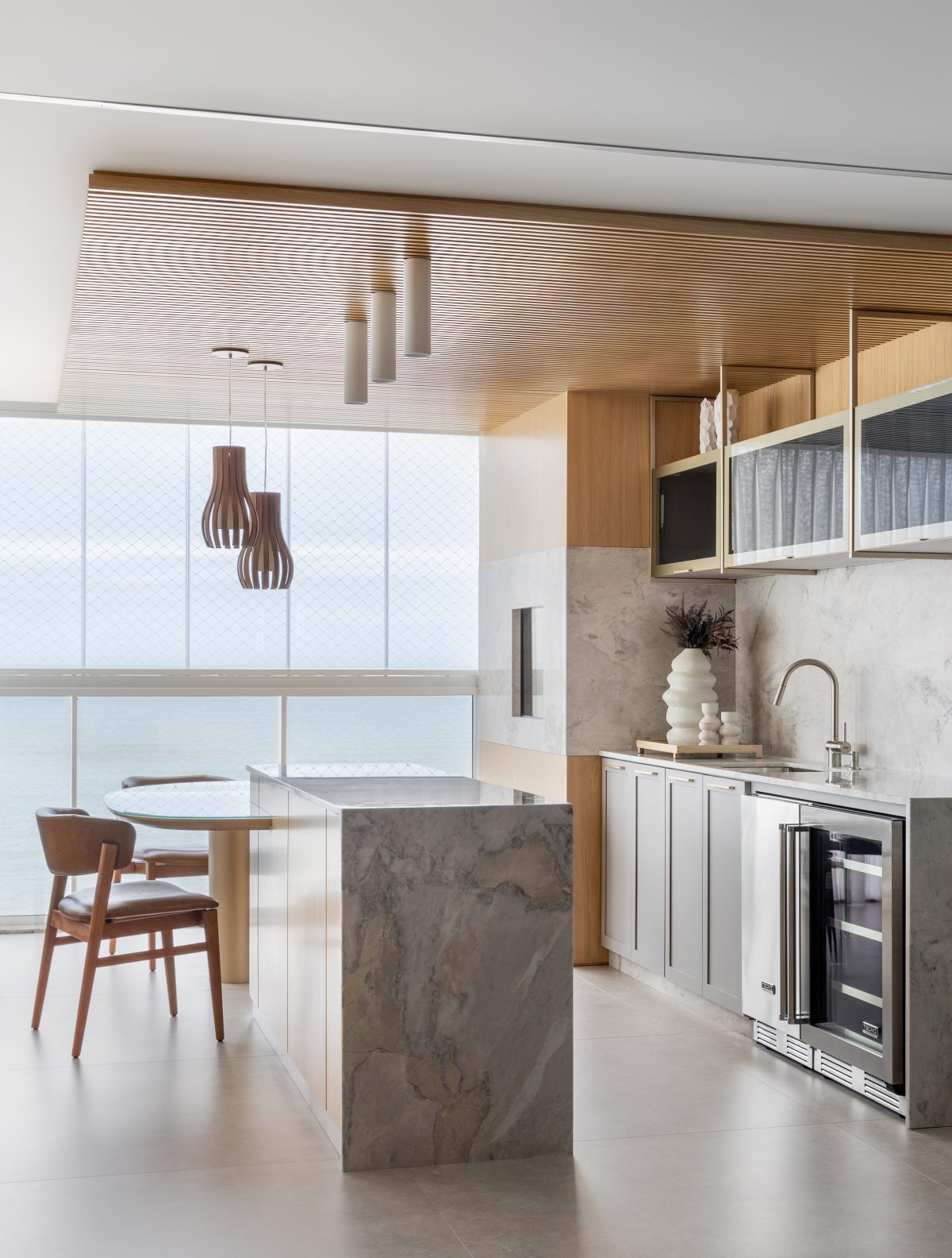 Apartment in Santa Catarina Brazil Paulo Spessatto kitchen island