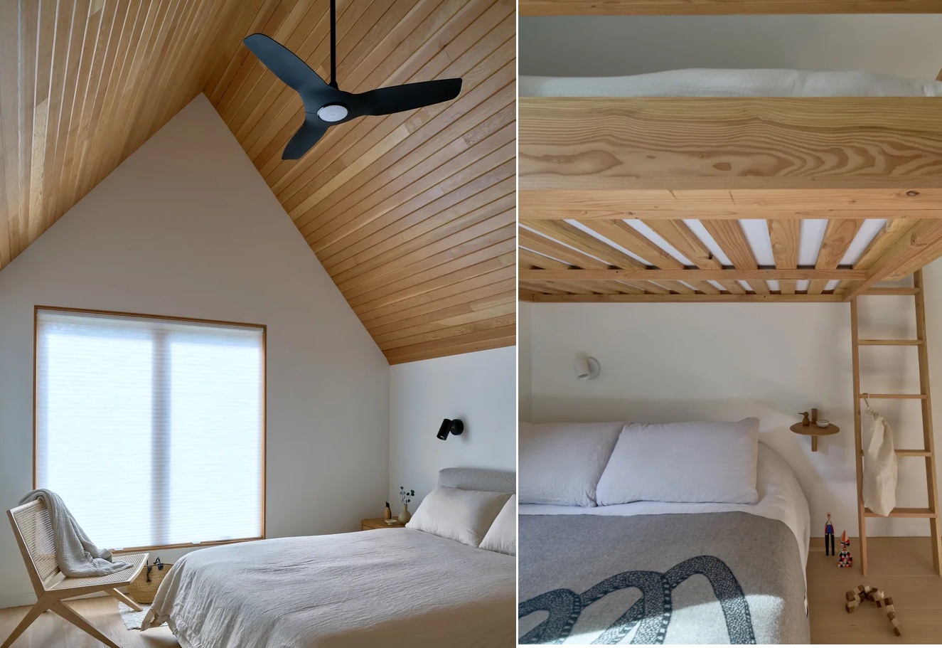 Forest cabin in cedar shingles decor