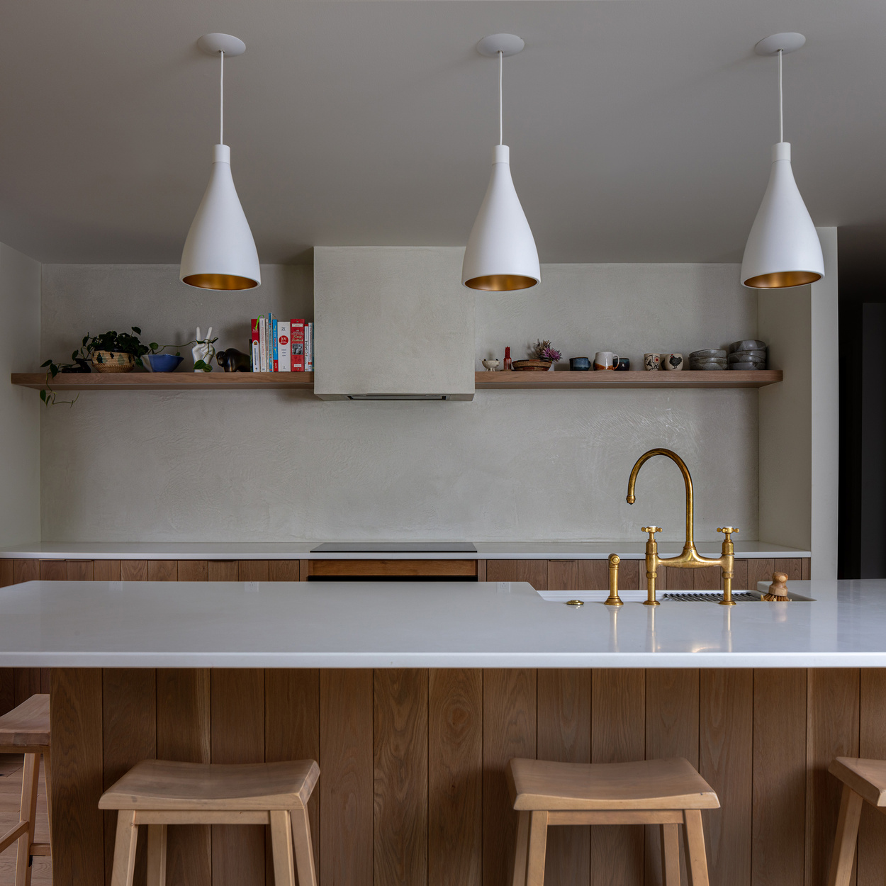 House 1114 in Bozeman kitchen with brass faucet