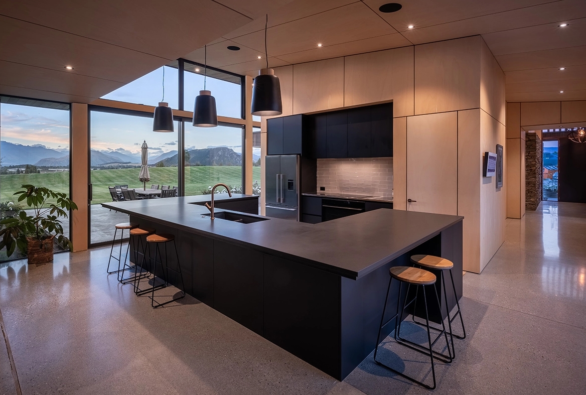 Sundance Rise from Condon Scott Architects Kitchen Layout in Black