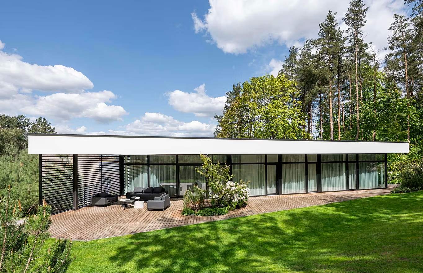 Terrace house with deck