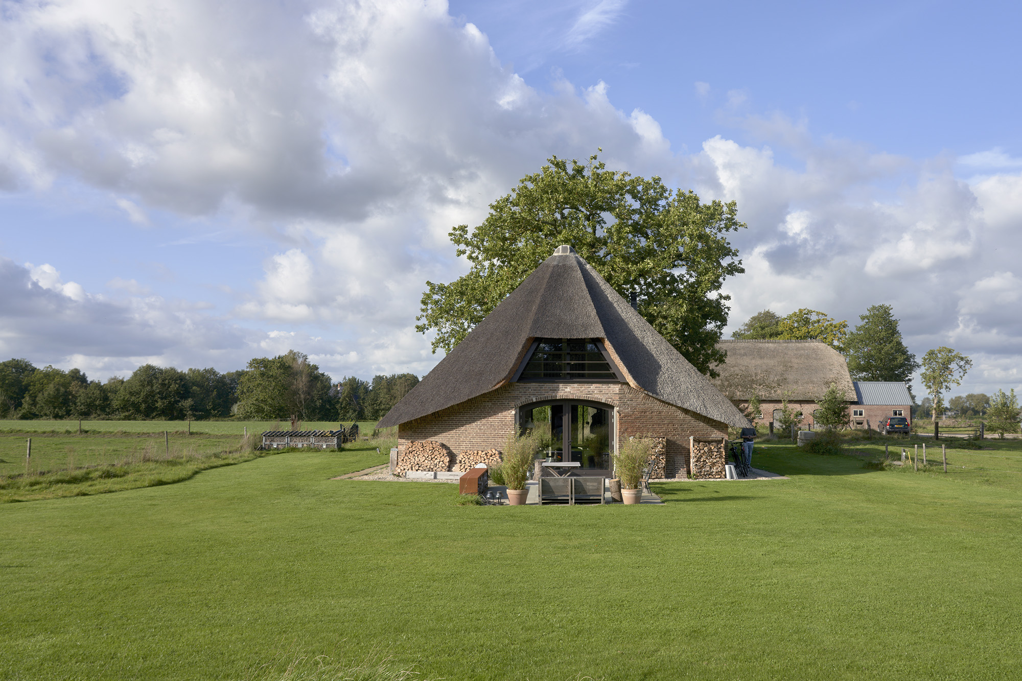 Brick sheepfold restauration by HilberinkBosch Architecten landscape
