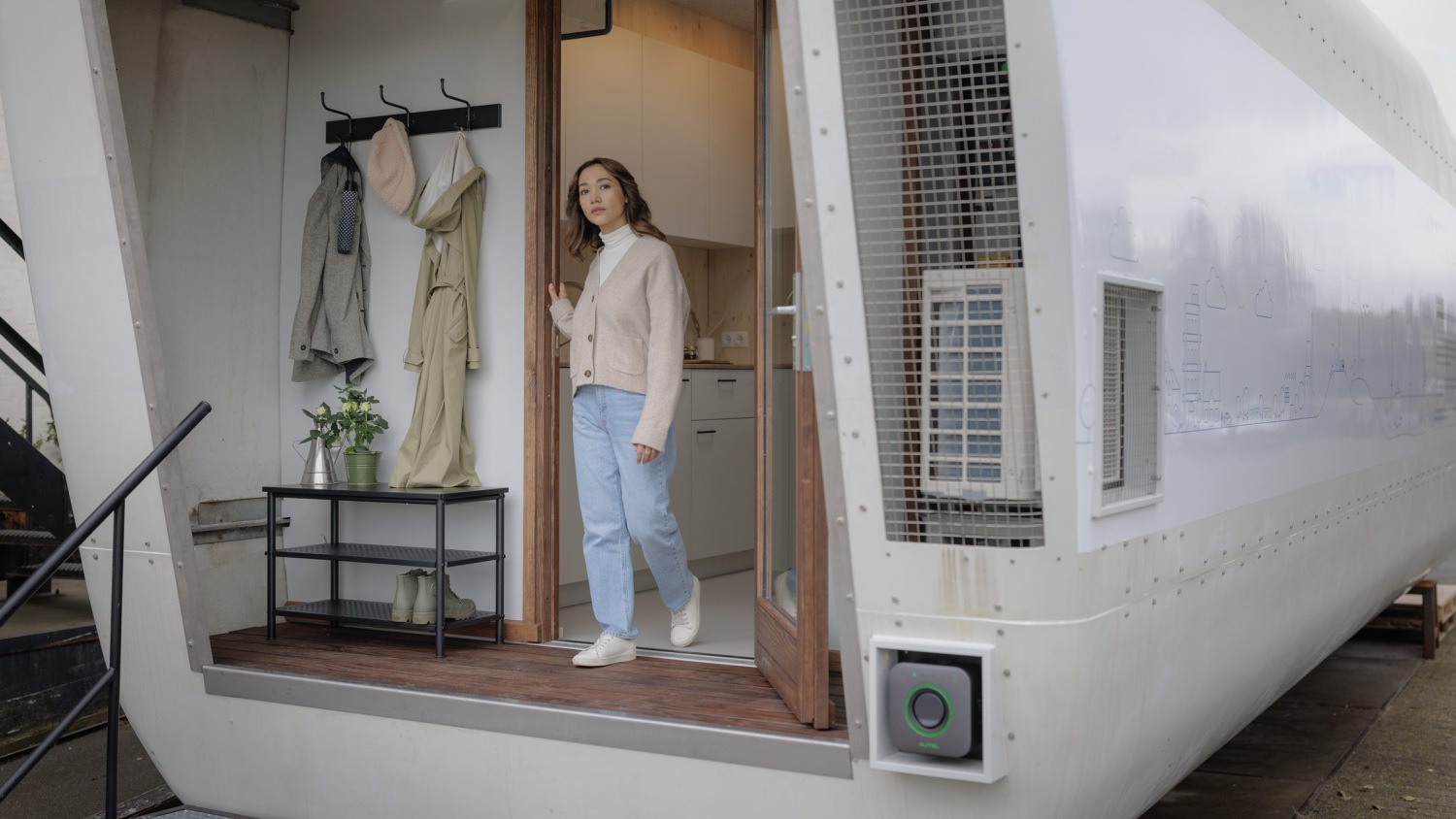 House inside a wind turbine Entrance