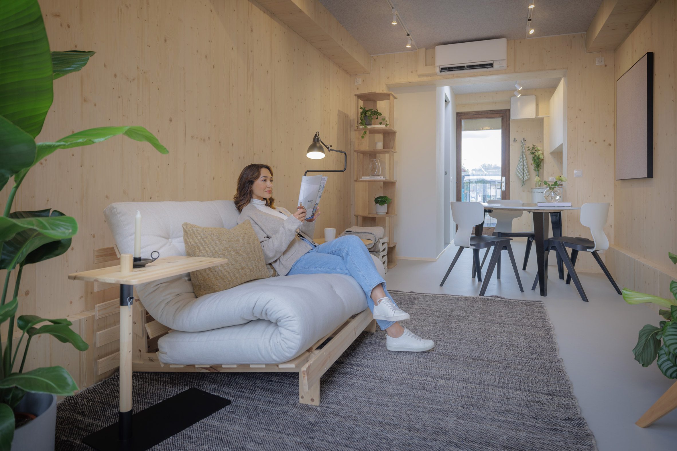 House inside a wind turbine seating
