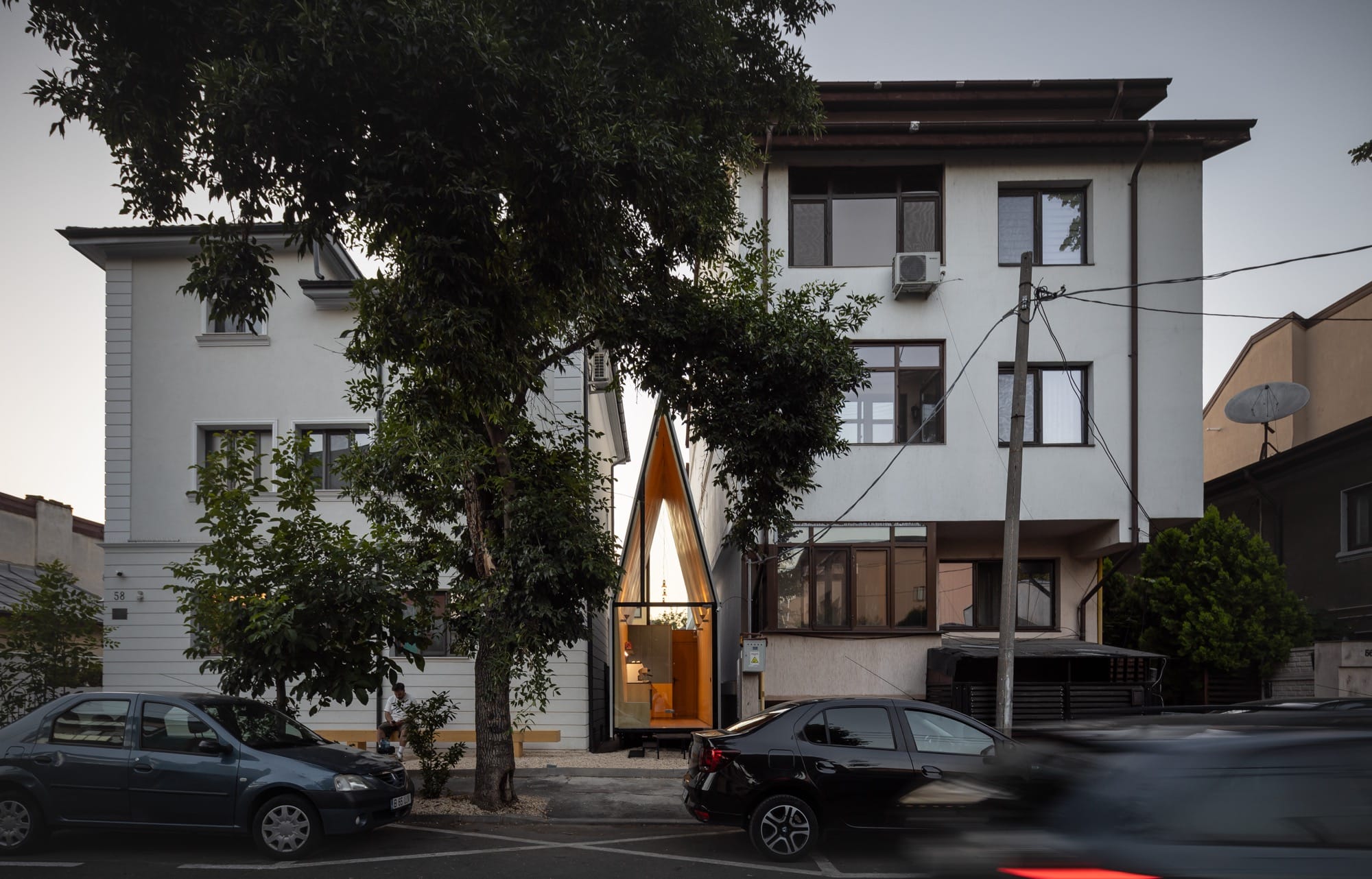 Sandwiched Between Two Buildings, “The Chapel” Transforms a Tiny Urban Gap in Bucharest