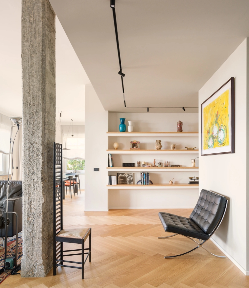 Casa Nervi Davide Ventura Interior Design Exposed raw column