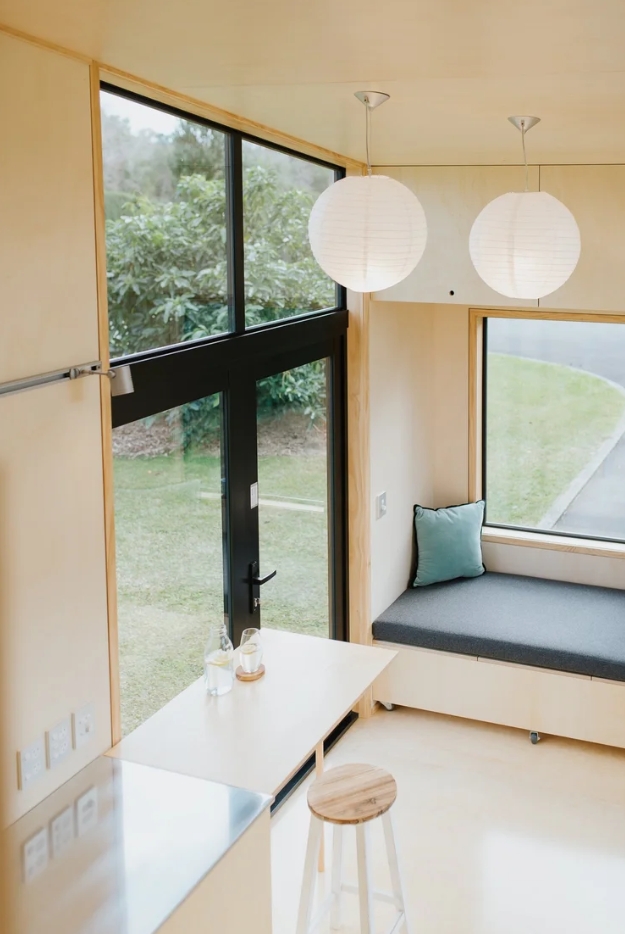 FL Tiny House Design Black Outdoor bar view