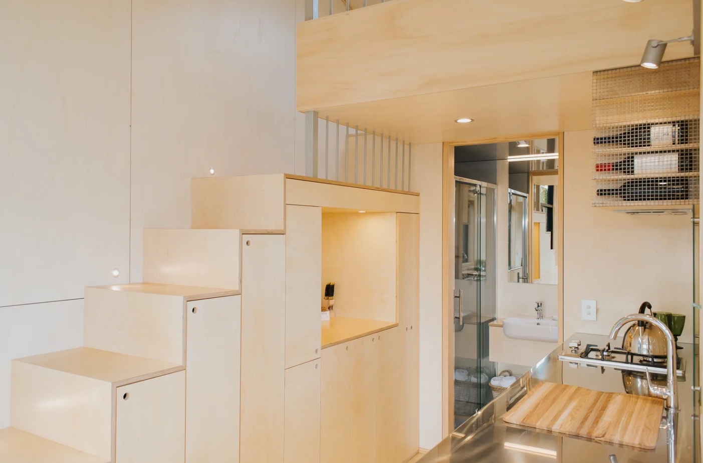 FL Tiny House Interior stairs