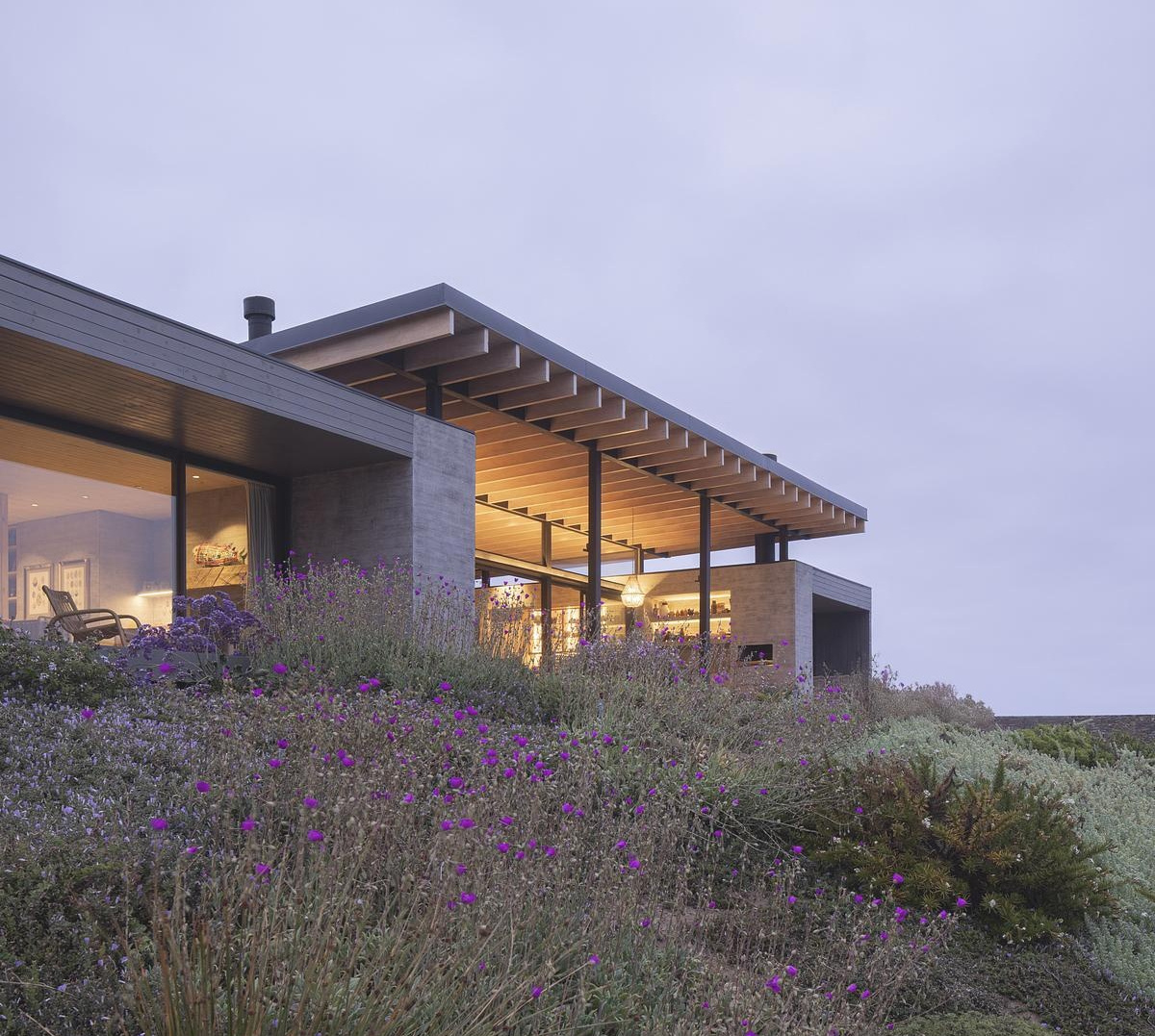 House in Chile by Benjamin Goni flowers