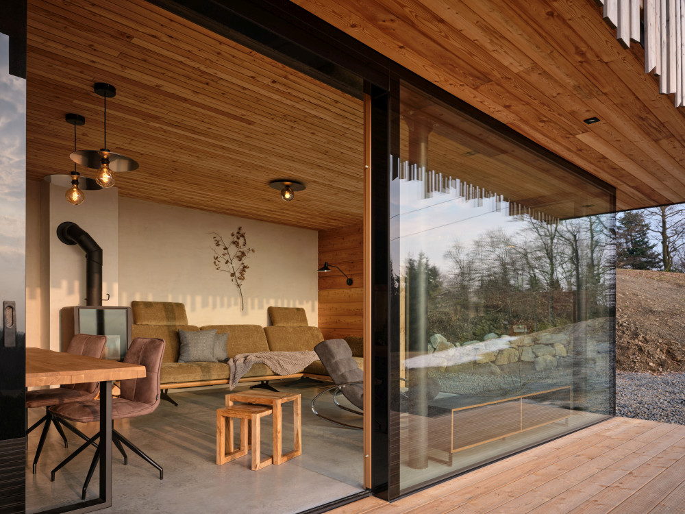 Kohutka Cottage SENAA architekti living area deck