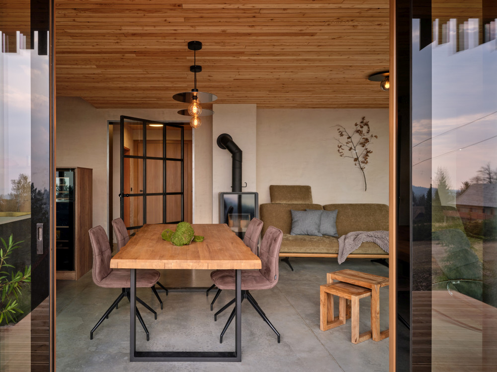 Kohutka Cottage SENAA architekti living area dining