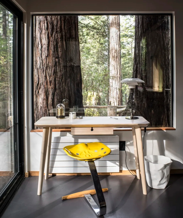 Midcentury Cabin in Sea Ranch California desk