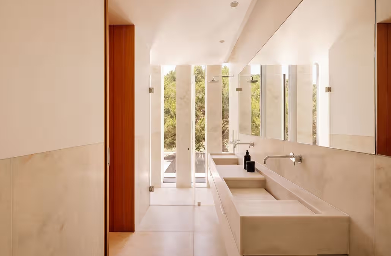 Portugal V shape architecture house bathroom decor