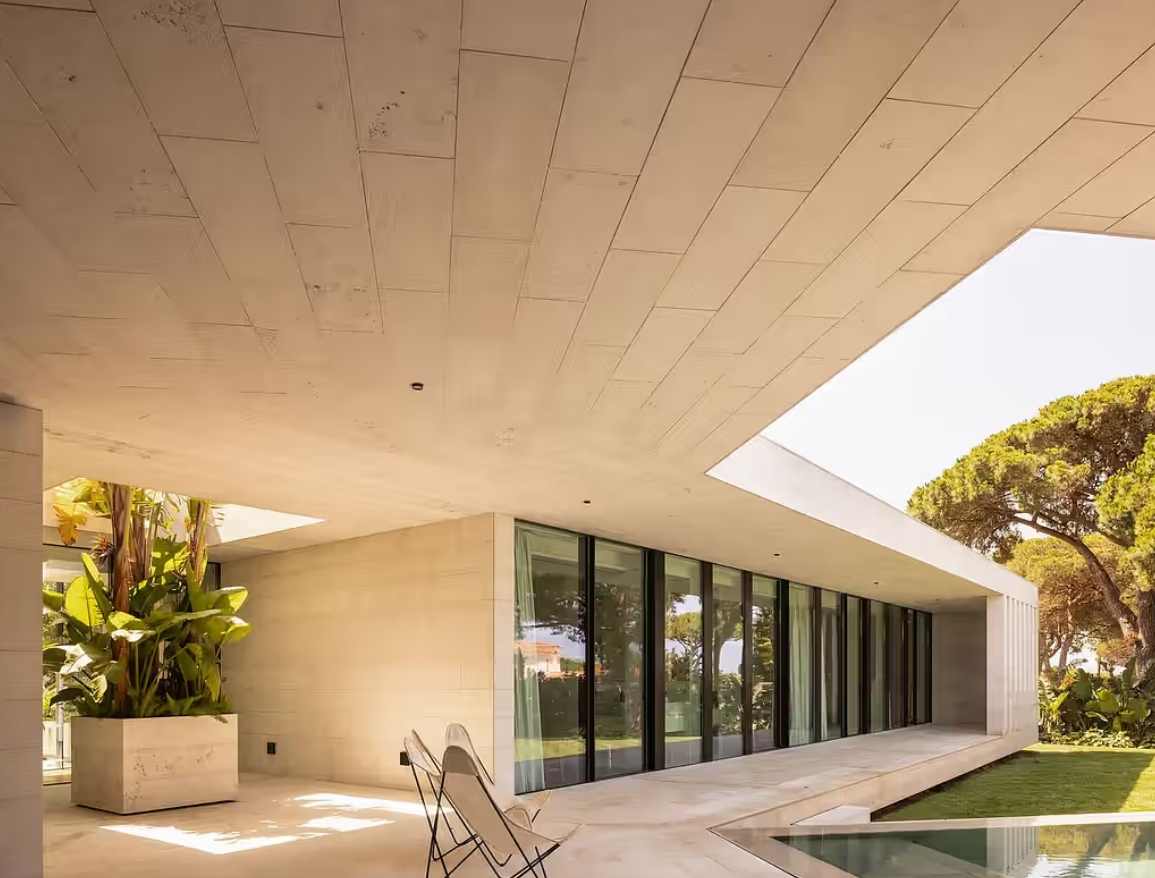 Portugal V shape architecture pool area