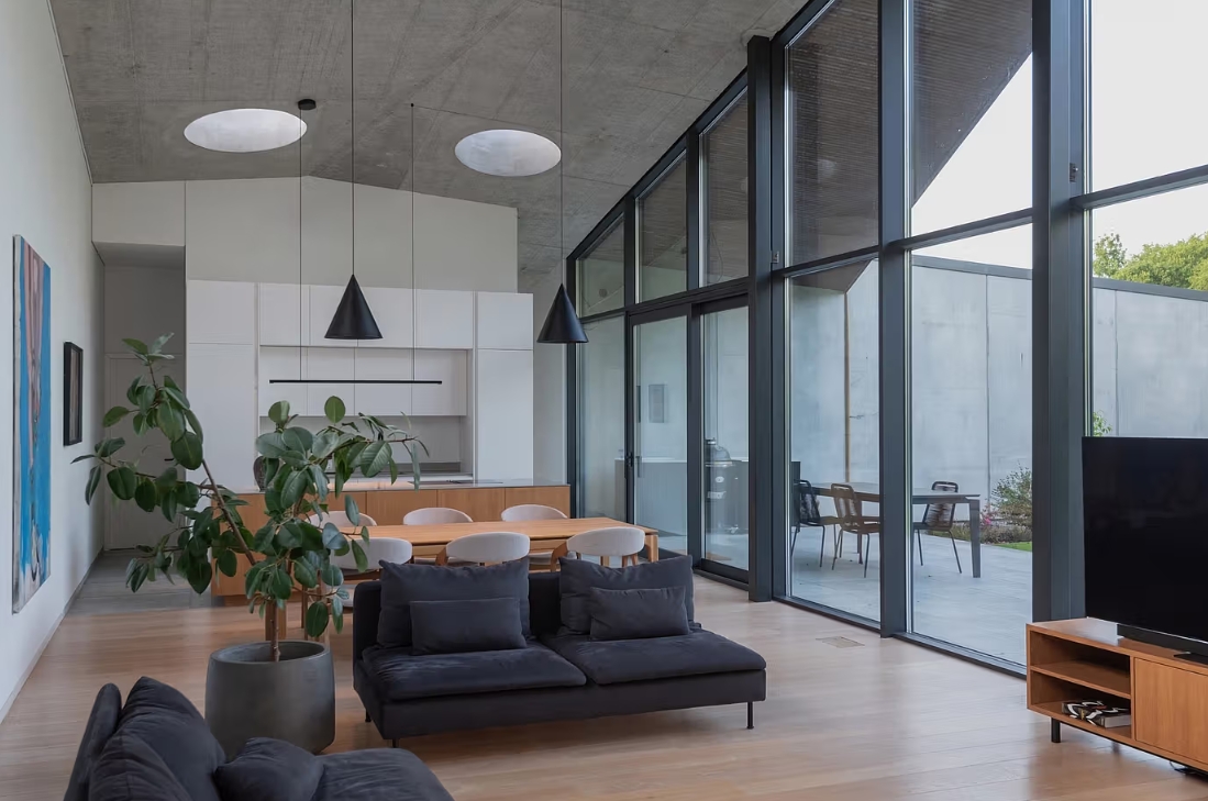 Residential House Kaunas Lithuania living room open space