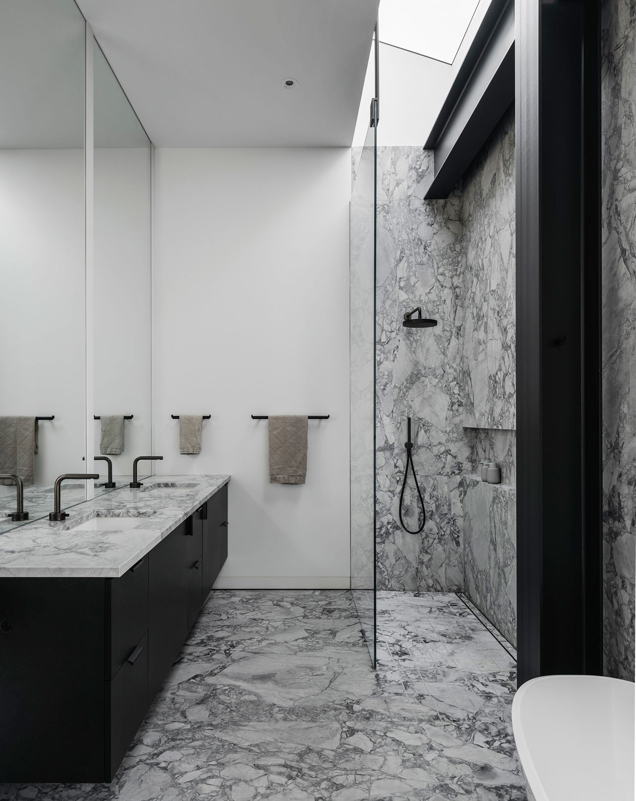 Retreat Design Lake Washington Pattern House by Olson Kundig walk in shower