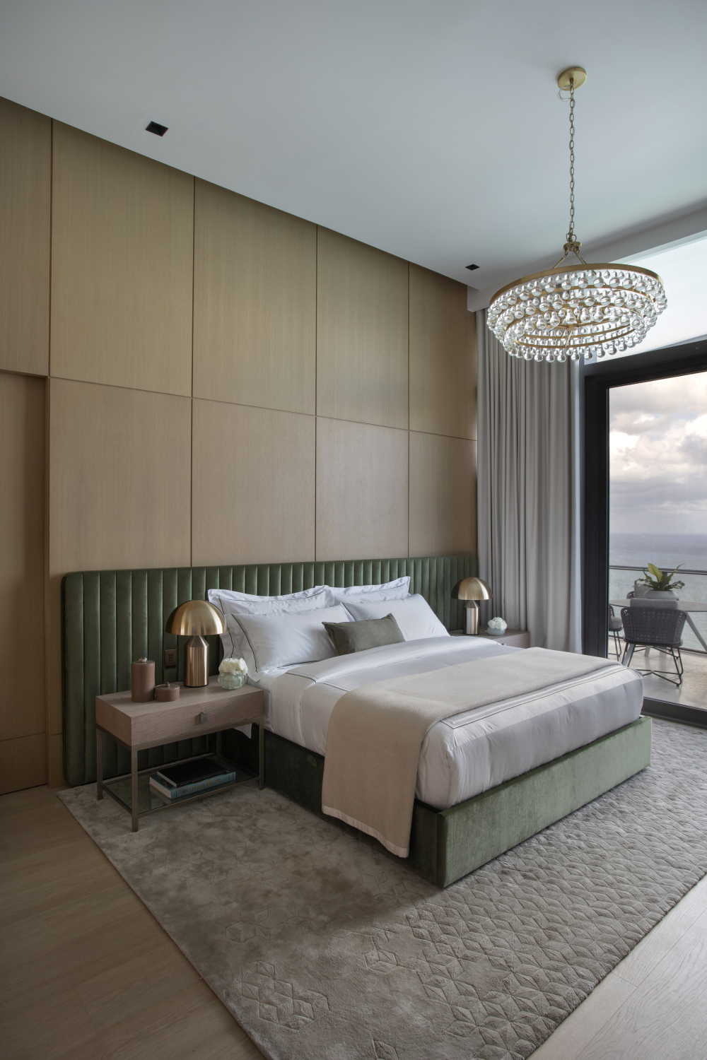 Ritz Carlton Residence Photos Denilson Machado bedroom green headboard