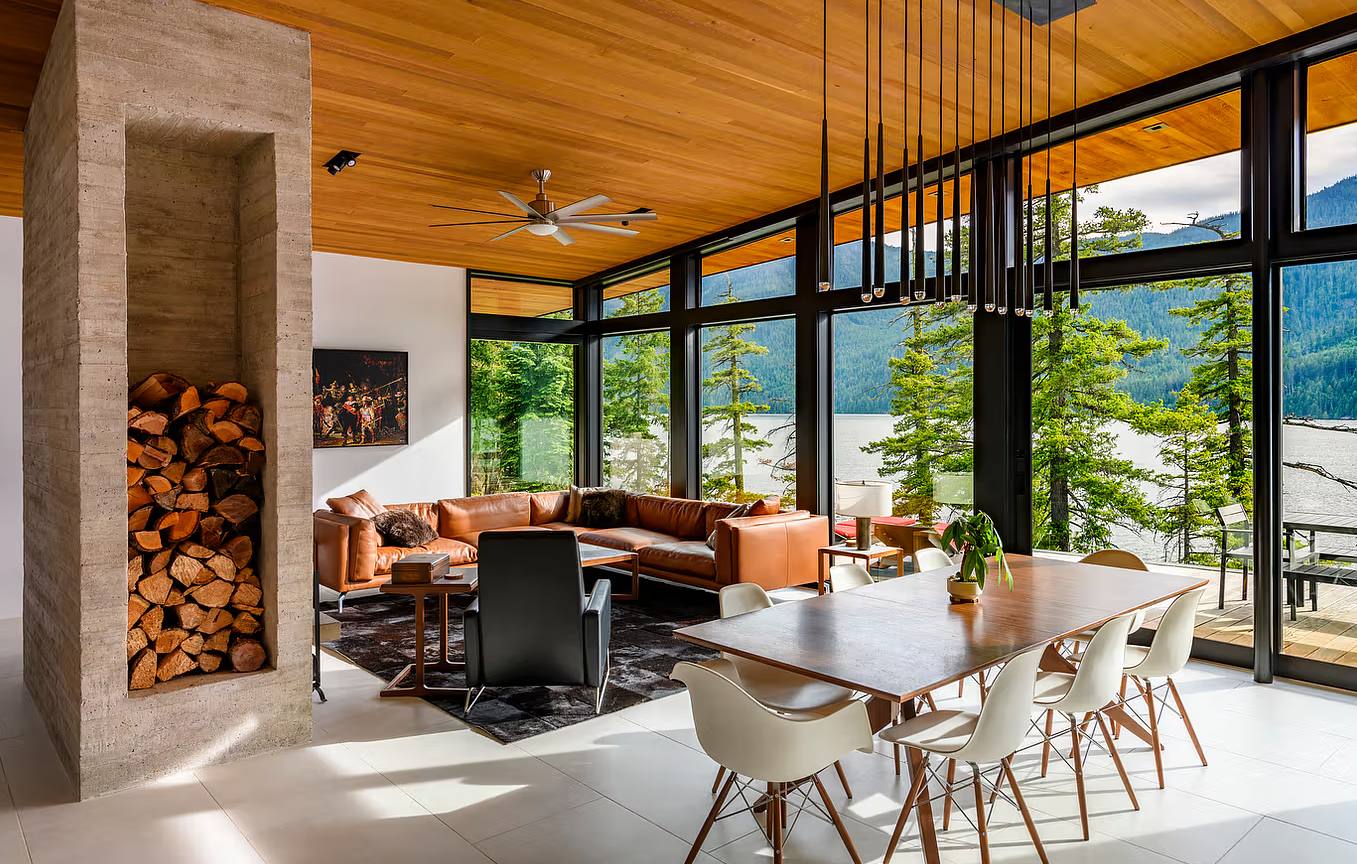 Roslyn WA United States Cabin living room decor