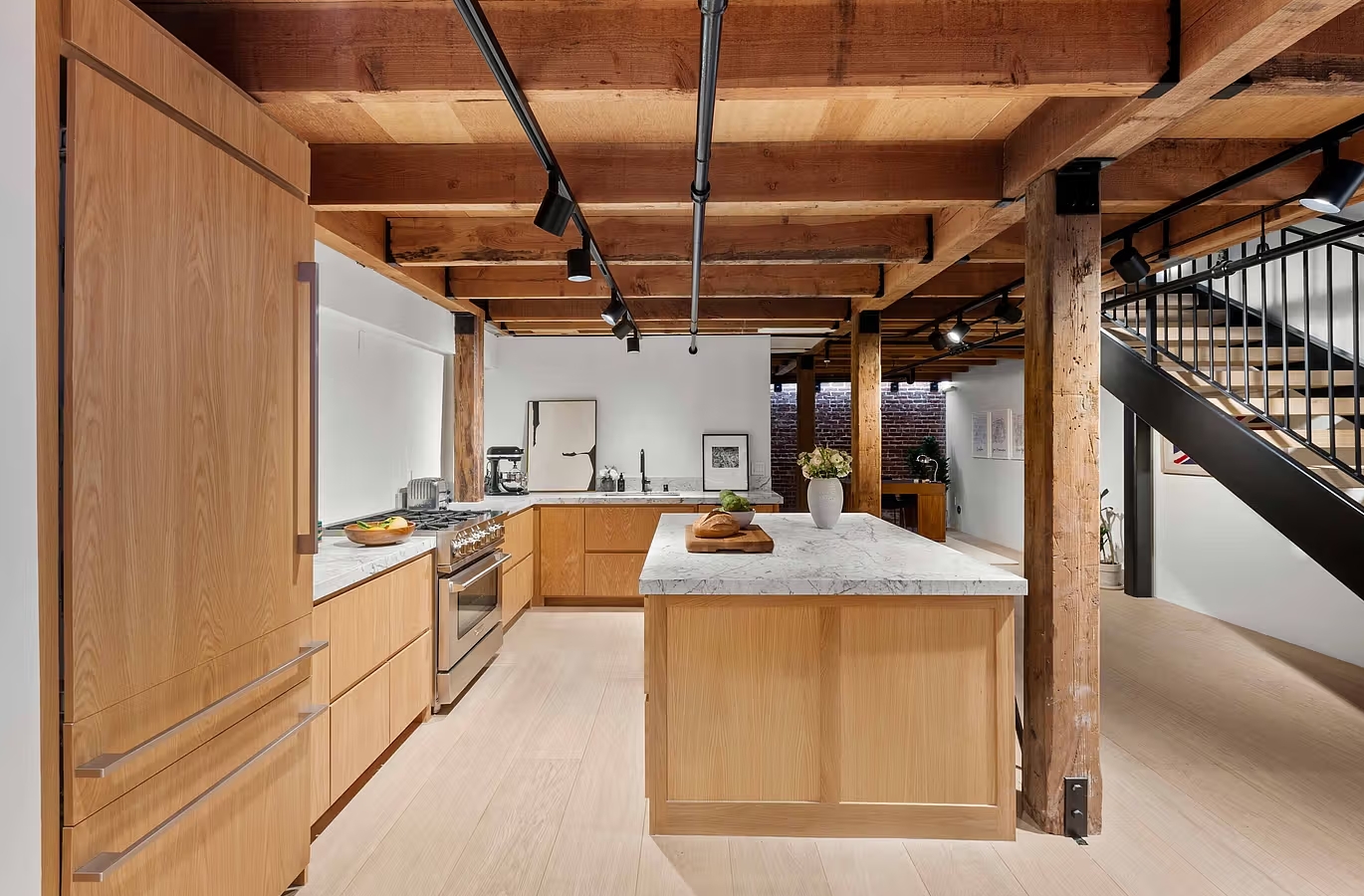 Warehouse loft design in San Francisco California kitchen